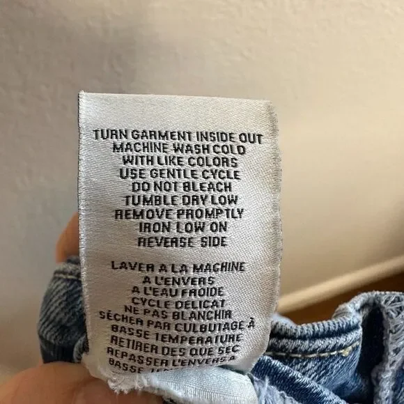 Oat New York Jeans Women's Size 29 Wide Leg Crop Sailor Jeans Blue Denim - Picture 11 of 11